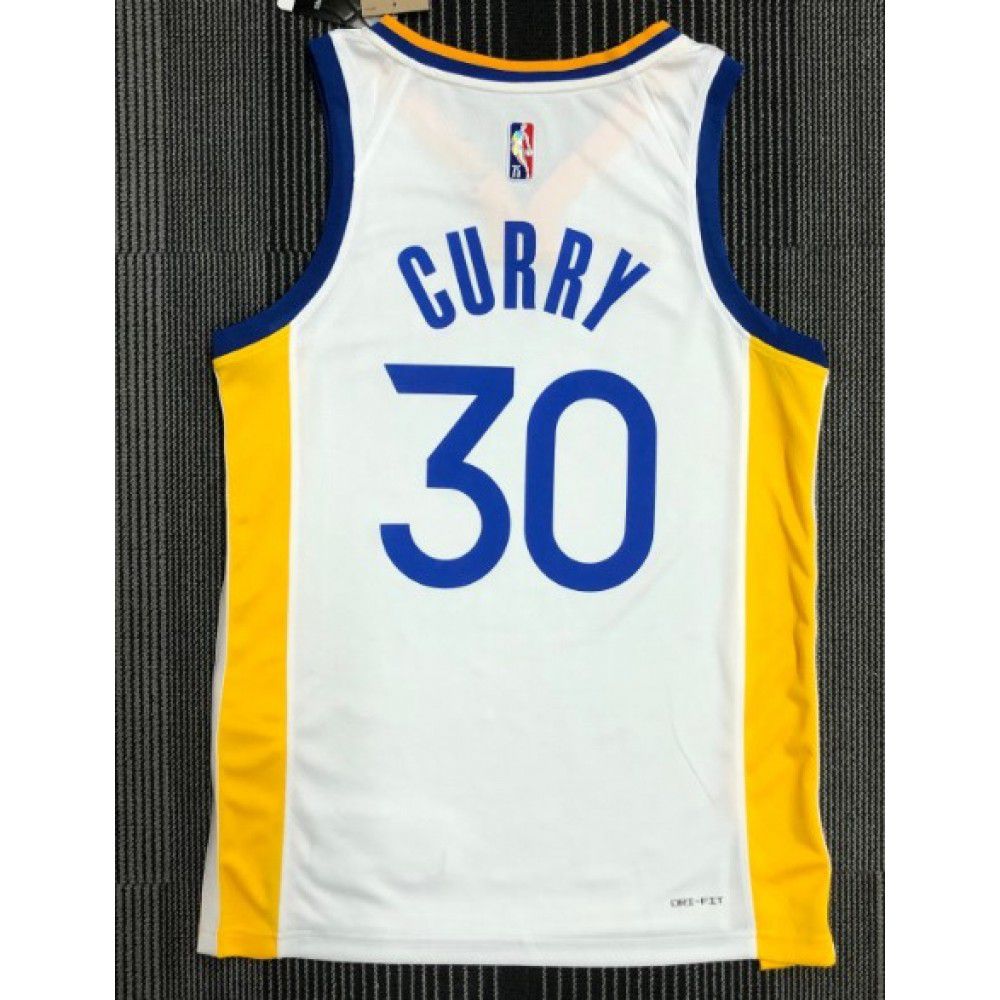 Men's Golden State Warriors Stephen Curry #30 White 2021/22 Swingman Jersey - Association Edition-Pro Kit Vault | Brand New 26/27 Sports Jerseys